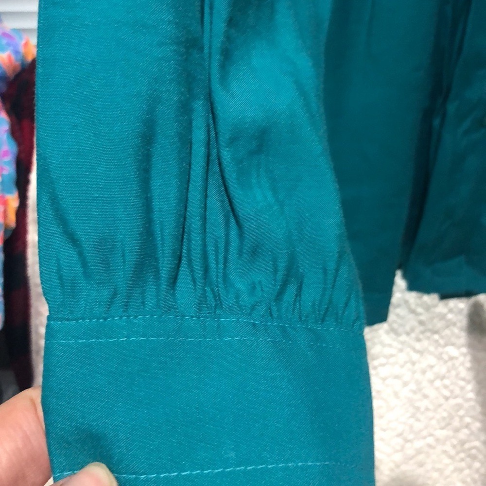 Club Z‎ Tunic Button down Teal 1X - Picture 3 of 6